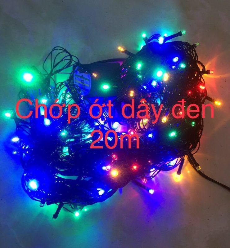 đèn led chớp trang trí noen dây đen 20 mét
