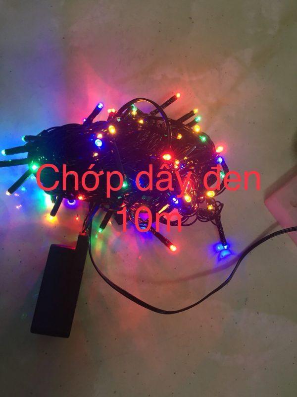 Đèn LED chớp trang trí noen dây đen 10 mét trang trí như nào