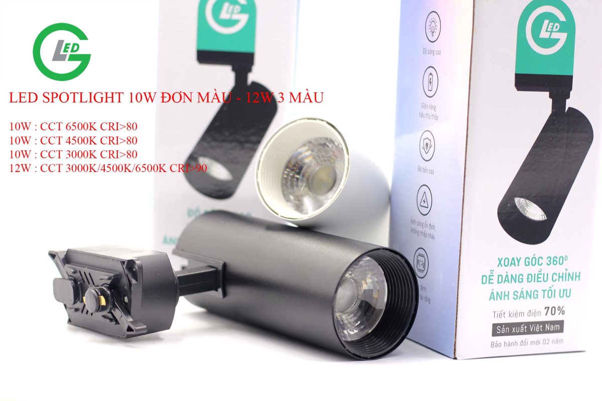 Đèn LED Rọi Thanh Ray 10W-12W GLED với Ánh Sáng Sắc Nét và Tiết Kiệm ...
