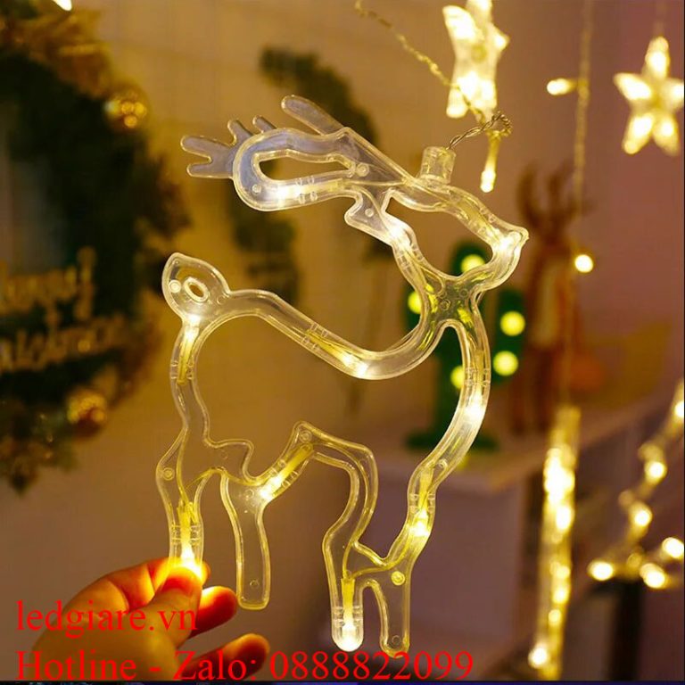 Dây Đèn LED Rèm Chuông Nai Thông & 6 Sao Nhỏ 3m: Trang Trí Lộng Lẫy Cho ...